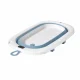 Foldable Baby Bathtub with Stand and Digital Thermometer, Blue