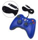 Wired gamepad for PC and Xbox 360 with vibration, blue