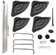 Telescopic Bathroom Shelf Black
