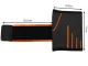 Elastic Wrist Support Brace with Velcro, Grey/Orange