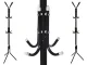 Free Standing Coat Rack with 12 Hooks, 174cm, Black