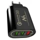 Maclean MCE479 B Wall Charger 3x USB Qualcomm Quick Charge 3.0, Black