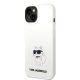 Karl Lagerfeld Silicone Choupette vāciņš iPhone 14 Plus / 15 Plus - Balts