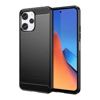 Hurtel Xiaomi Redmi 12 Case Carbon Case, Black