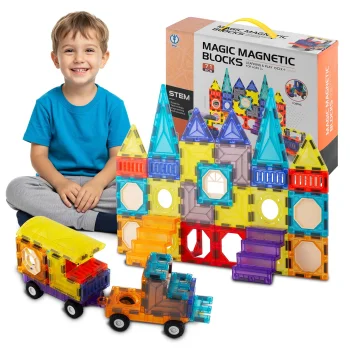 Ricokids Educational Magnetic Building Blocks, 71-Piece Set RK-782