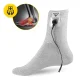 4Fizjo 971 Conductive Sock for Foot Electrostimulation, Silver/White
