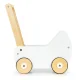 Wooden doll stroller and walker ECOTOYS, rubber wheels