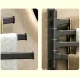 Towel Holder with Movable Arms, Black