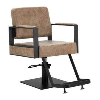 Gabbiano Modena Hairdressing Chair Old Leather Brown