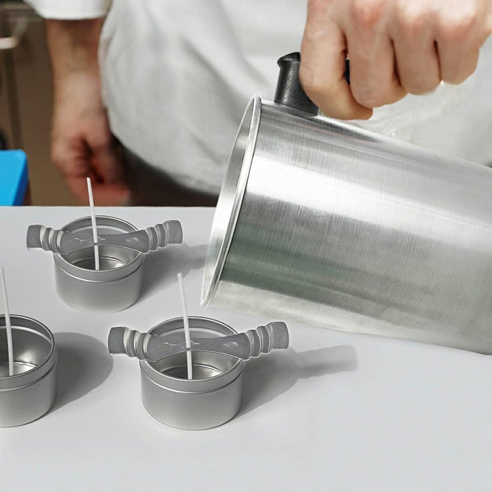 Metal Candle Wick Centering Tool Holder, Silver (3)