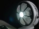 Desk fan standing clip-on with light 3 modes rechargeable