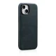 iCarer Oil Wax Genuine Leather Case for iPhone 14 Plus with MagSafe, WMI14220703-BU, Dark Blue