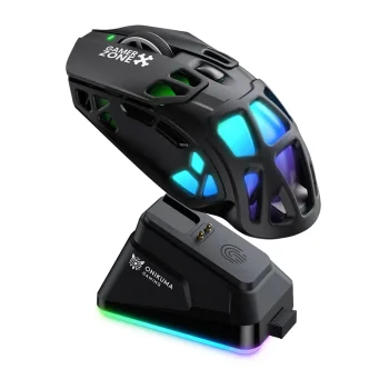 ONIKUMA DM09 Wireless Gaming Mouse, 24,000 DPI, 2.4 GHz / BT / USB-C, Black
