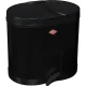 Wesco Eco-Double Bin Recycling Trash Can, 2x 15 L, Pedal Operated, Black