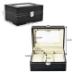 Iso Trade Watch Organizer, 3 Compartments, Black