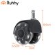 Quiet Rollerblade Style Office Chair Wheels, Set of 5 Ruhhy 26294, Black