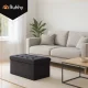 Folding Storage Pouf Ruhhy 00026130, 76x38x38cm, Dark Grey