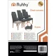 Ruhhy 00025990 Chair Covers, 6 pcs, Dark Grey
