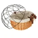 Wicker Bicycle Basket with Metal Grid for Dogs and Cats