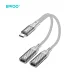 BWOO BZ68 2-in-1 USB-C to 2x USB-C Adapter, 65W, Grey