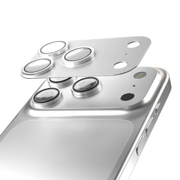 Etteri Full Camera Lens Protector for iPhone 17 Pro, Silver