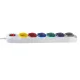 Maclean MCE509 W Power Strip, 6 Outlets, with Switch, 1.5m, White