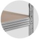 Metāla plaukts Humberg HR-812 ar pārvalku, 180x90x40 cm, sudraba