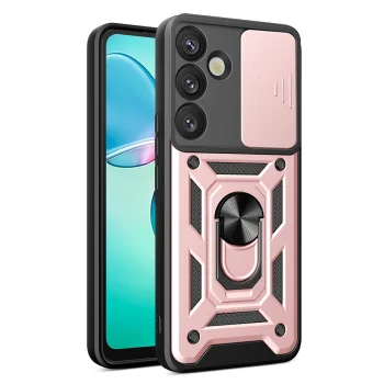 Hybrid Armor Camshield Case for Samsung Galaxy S25+, Pink