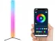 RGB LED Corner Floor Lamp with App and Remote Control, 150cm, Black