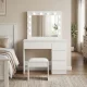 ModernHome Dressing Table with LED Mirror, 4 Drawers and Stool
