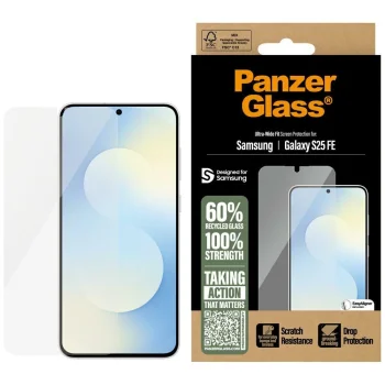 PanzerGlass Ultra-Wide Fit Tempered Glass Samsung Galaxy S25 FE - Transparent