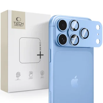 Tech-Protect Camfull Fit+ iPhone 18 Pro camera glass, light blue