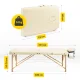 4Fizjo 1010 Folding Wooden Massage Table, 60 cm, Beige