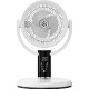 Cordless Rechargeable 3-in-1 Fan with Remote, White/Black