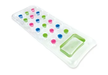 Intex 59894 Inflatable Beach Mattress 188x71 cm, Transparent with Colorful Accents
