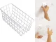 Hanging Metal Basket / Organizer, White