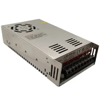 Switching Power Supply 24V, 20A, 500W with Cooling Fan