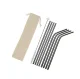 Metal Straw Set (10 Pieces), Silver