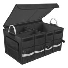 Heavy Duty Trunk Organizer 50L, Car Storage Box for SUV and Groceries, Black