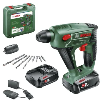 Bosch Uneo Maxx 18V Cordless Rotary Hammer with 2x 2.0 Ah Batteries & Charger