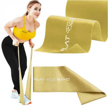 4Fizjo Flat Band Rehabilitation Band 25-35 kg, 2 m, Gold