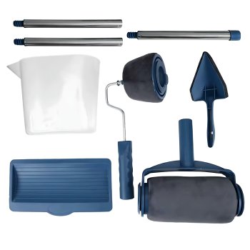 5-in-1 Drip-Free Refillable Paint Roller Set with Extension Pole