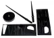 Large DIY wall clock, adjustable 80–120 cm, 4 digits, black