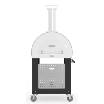 Alfa Forni Base for 5 Minuti Pizza Oven with Wheels, Black