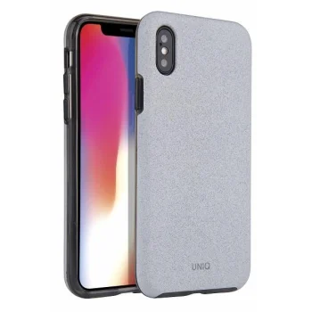 Apple iPhone XS Max 6.5" Uniq Etui Lithos Case Cover, Grey