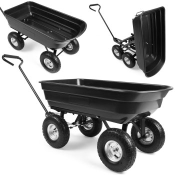 Humberg 4871 Garden Dump Cart 75L - Durable & Versatile Yard Trolley