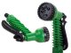 Garden hose spray gun with 7 functions, green