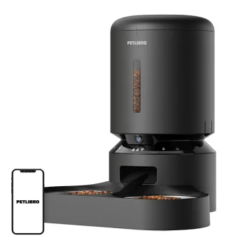 Petlibro Granary Camera Food Dispenser Double Bowl 5L Black