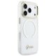 Guess IML Script Metal MagSafe Phone Case Cover iPhone 17 Pro Max - Clear