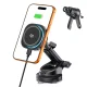 Tech-Protect V20 MagSafe Car Holder with 25W Qi2.2 Wireless Charger - Black